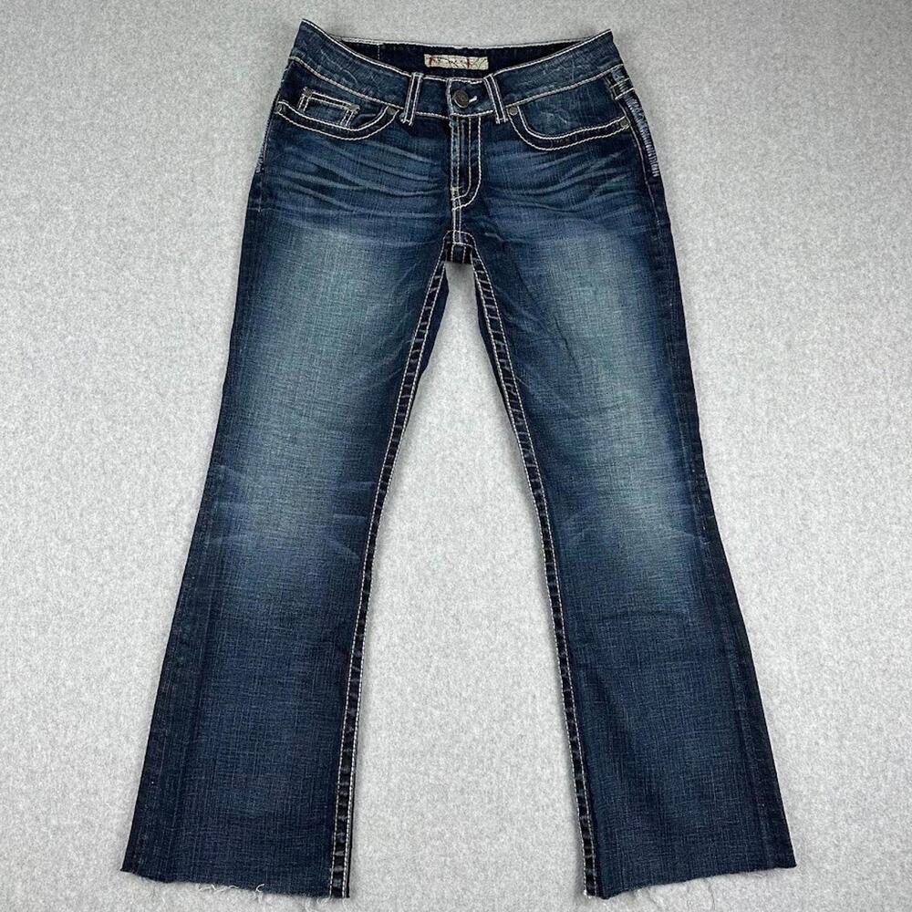 BKE The Buckle Womens 28 Culture‎ Mid Rise Stretch Thick Stitch Jean 28x29 Whisk
